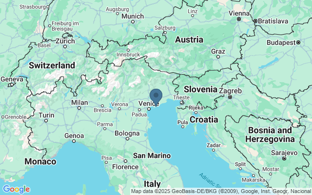 Kaart met locatie Lido di Jesolo